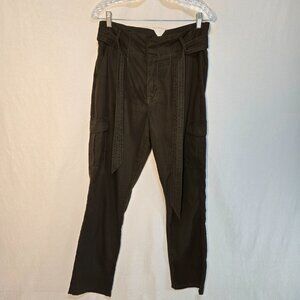 GOOD AMERICAN Hunter Green Belt Hi-Rise Drapey Cargo Pant Size 6/28 New NO Tag!